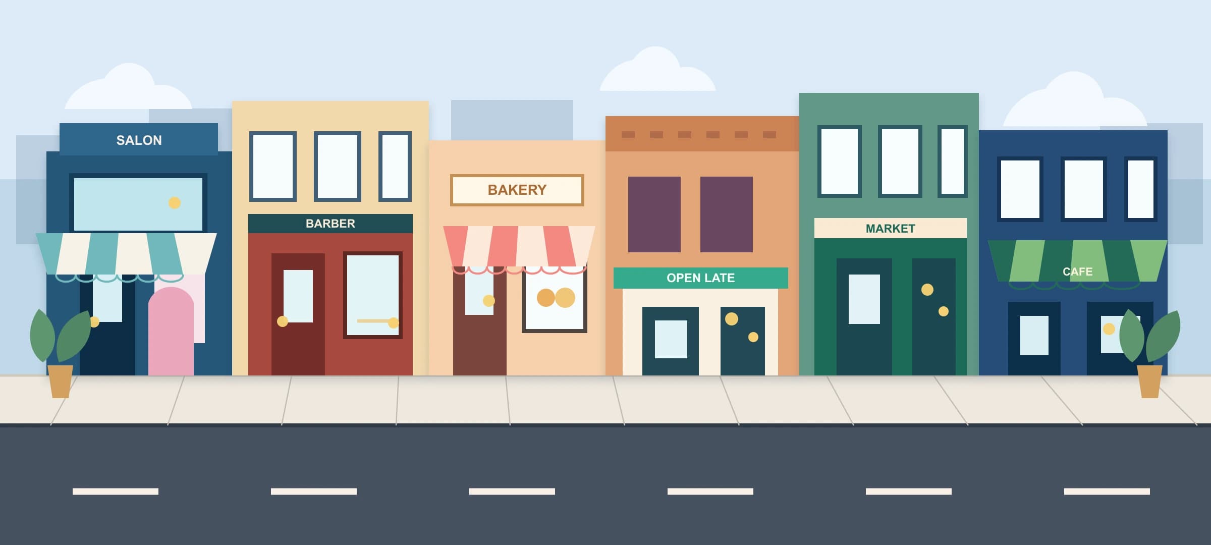 Illustration of local service businesses